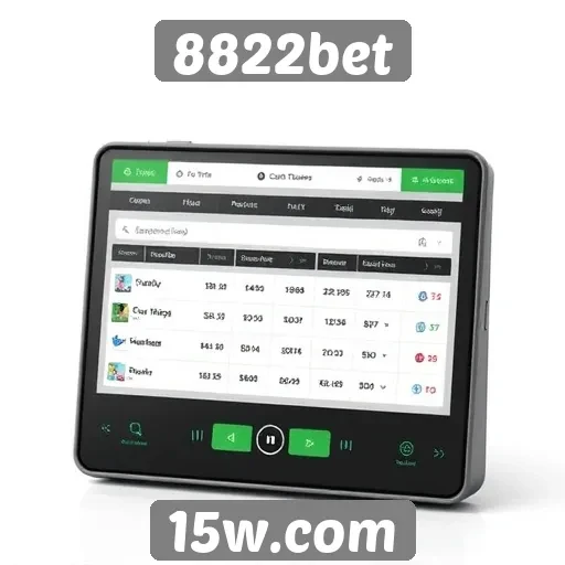 Análise da interface do usuário do site 8822bet